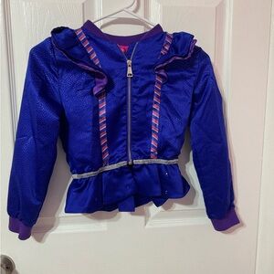Kids Blue Jacket with Ruffle Details